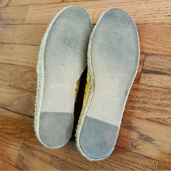 Rag & Bone Mustard Adria Espadrille Embroidered Suede Loafer Size 38.5/US 8.5 - Picture 5 of 6